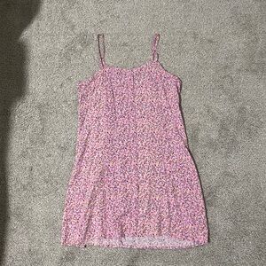 Girls 14 Pink Floral Spaghetti Strap Dress